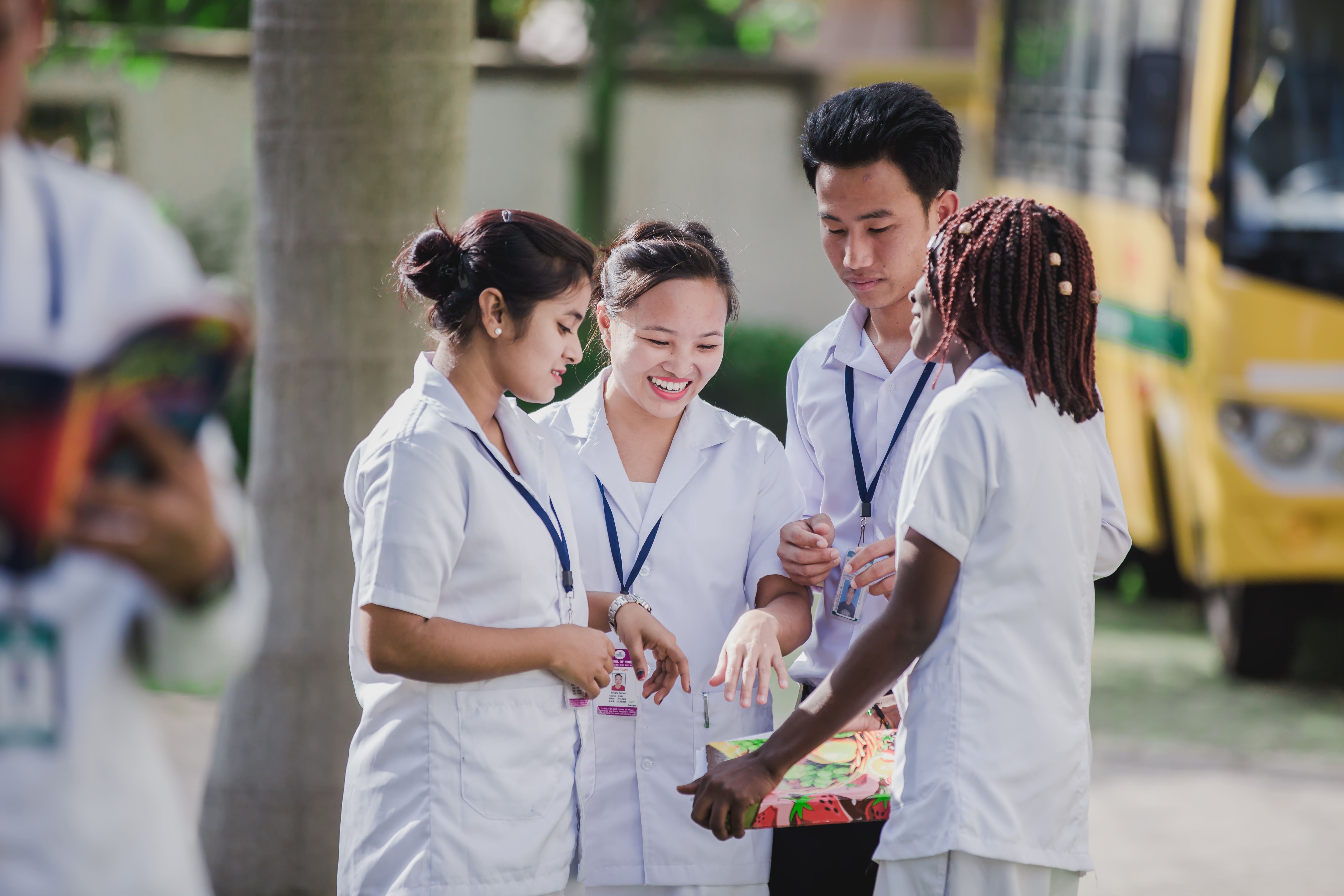 Students with Books
